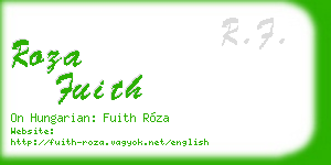 roza fuith business card